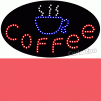 Affordable LED L8002 Coffee Oval LED Sign, 15